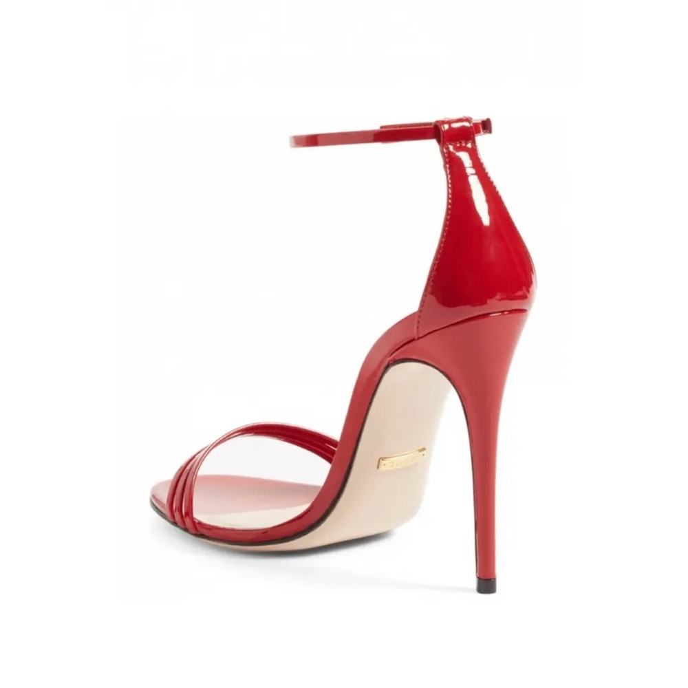 Gucci Red Patent Leather Strappy Heels - Picture 3 of 16